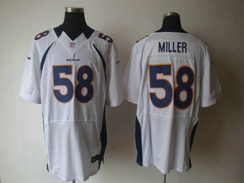 Nike Denver Broncos 58 Miller NFL Elite Jersey in White